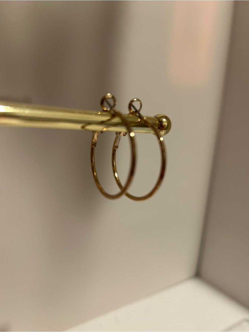 Gold Hoop Earrings - Medium Size